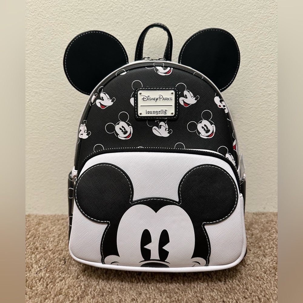 Loungefly Black & White Mickey Mouse Mini Backpack